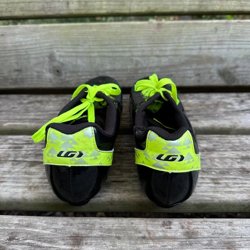Louis Garneau LGS Cycling Shoes Black & Neon Yellow Road Bike EU 42/43‎ US Sz 9